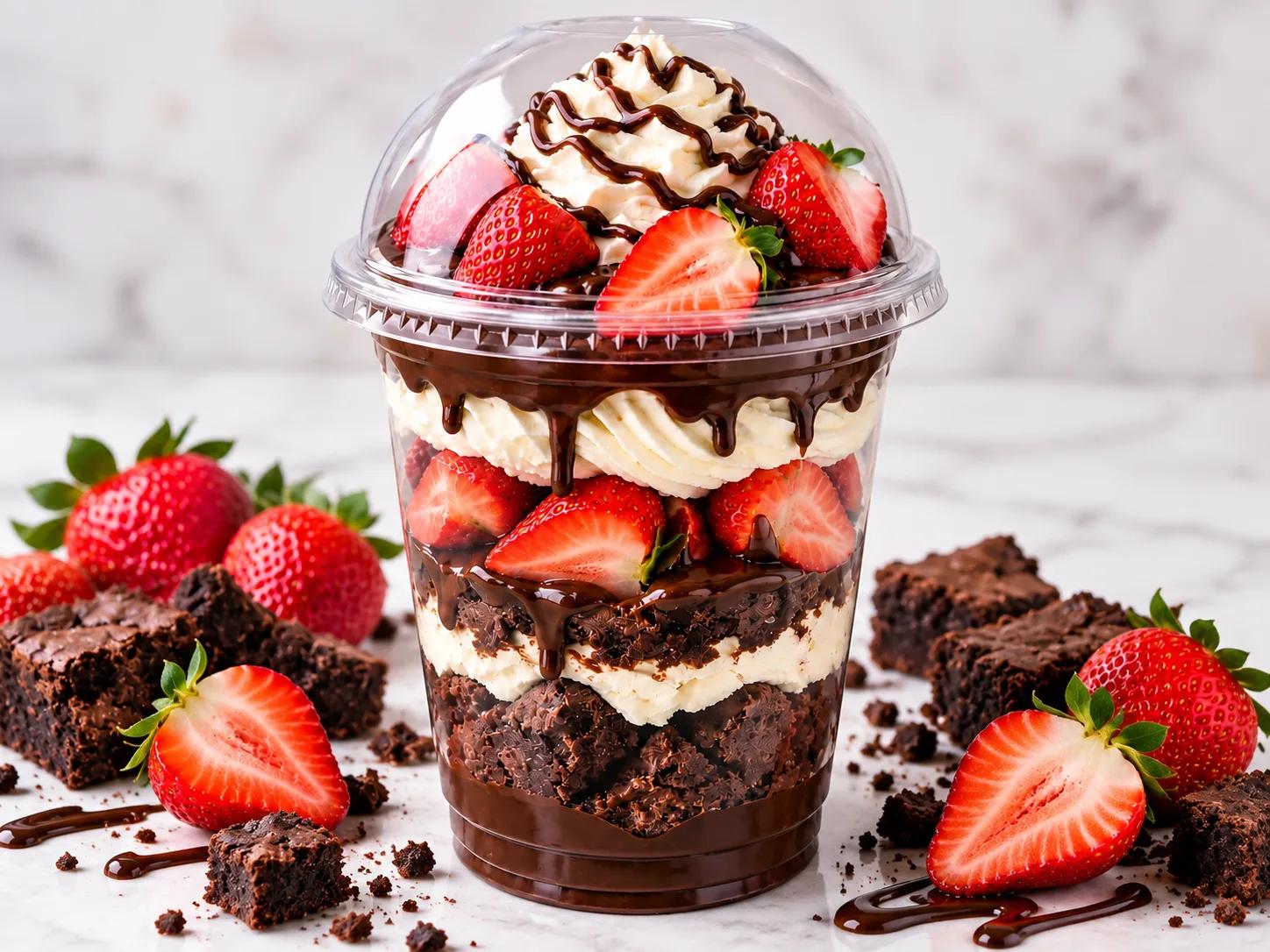 400gr Brownie con Fresas