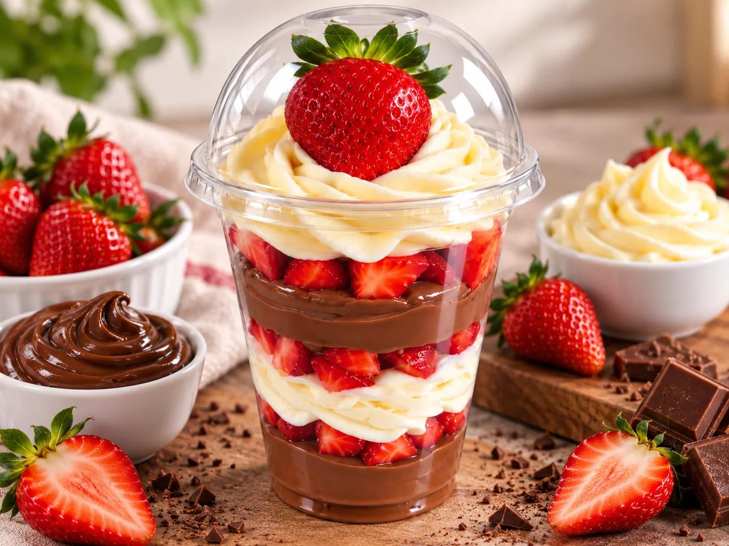 Cuchareable choco fresa, cremosa 16 onzas.